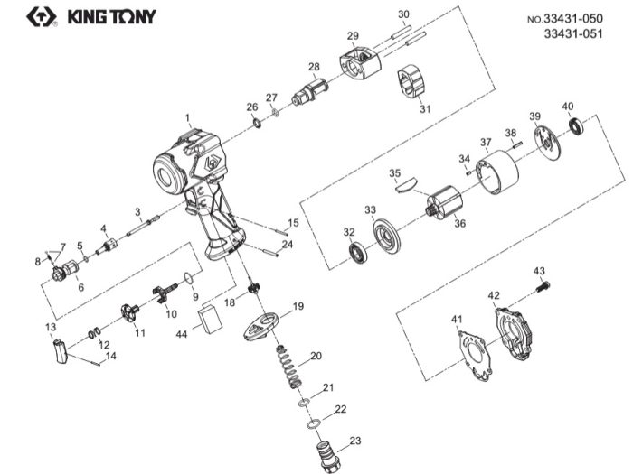 Caja porta martillos para llave de impacto 33631-111, 33632-111. - Imagen 1